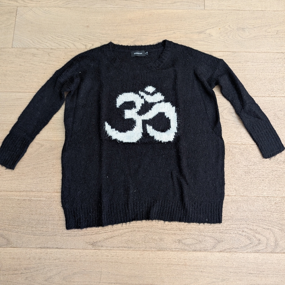 MINKPINK Om Black Sweater. Size Small.